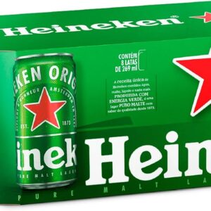 Cerveja Heineken 269ml Lata Fardo 8 unidades